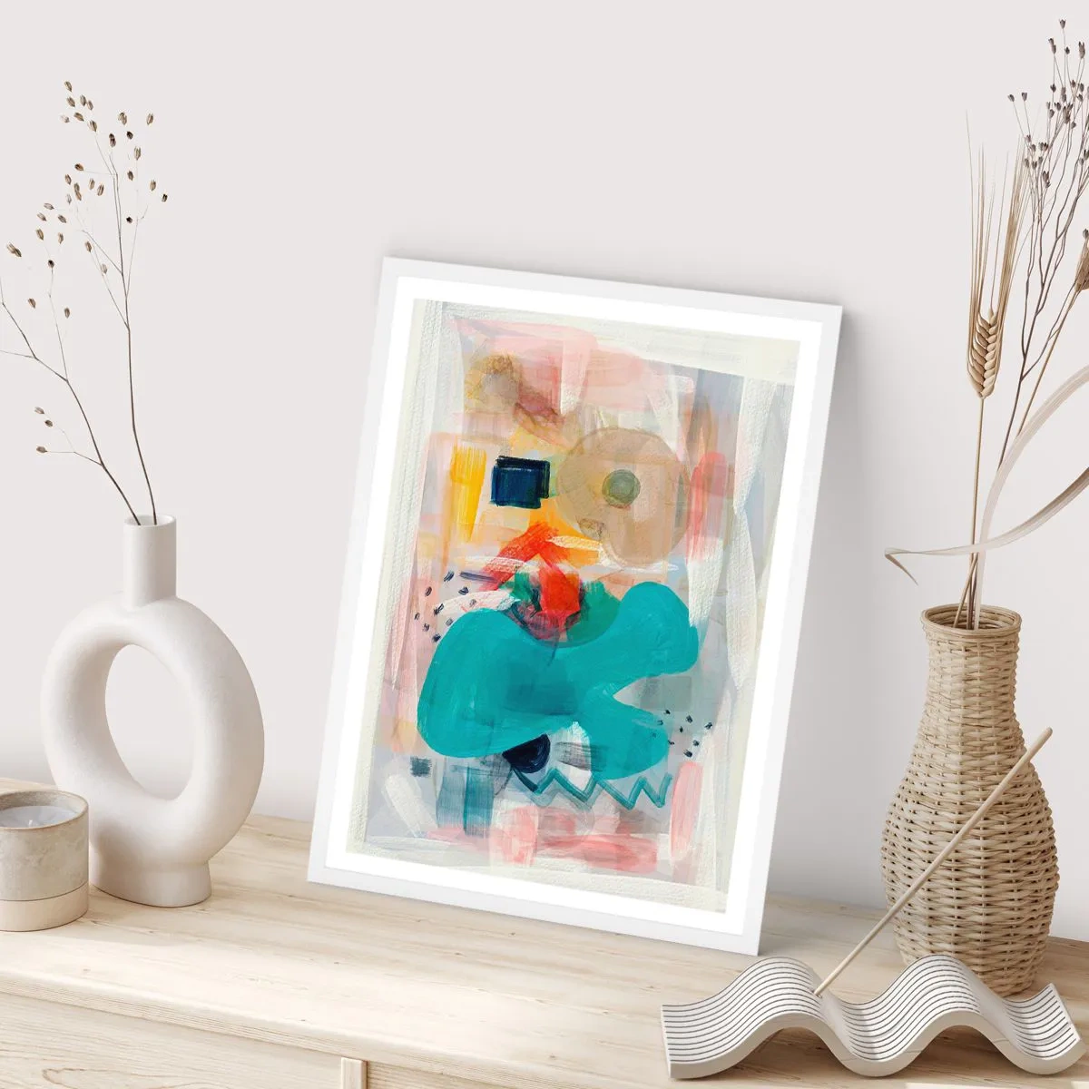 Poster in white frmae - Colourful Game - 30x40 cm