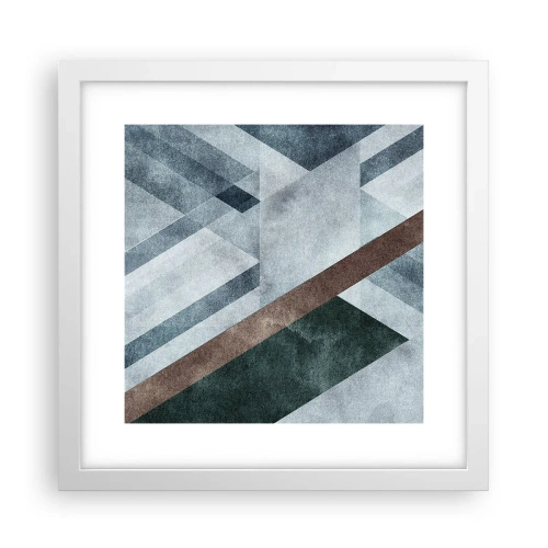 Poster in white frmae - Refined Elegance of Geometry - 30x30 cm