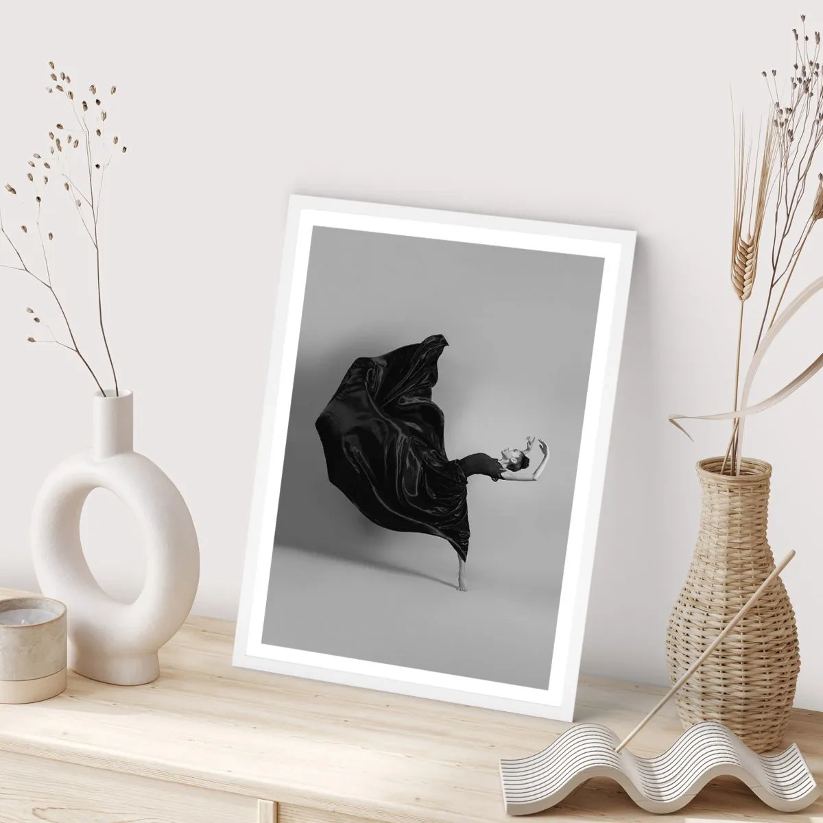 Poster in white frmae - On the Wings of Music - 30x40 cm