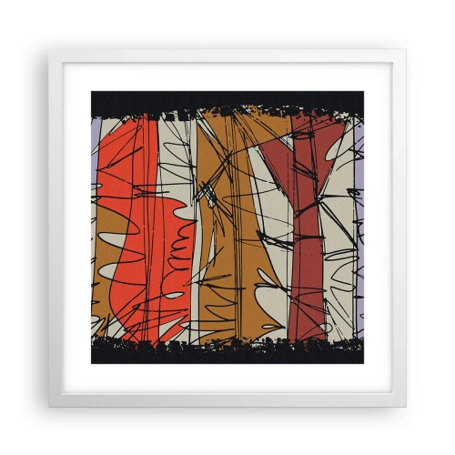 Poster in white frmae - Spontaneous Composition - 40x40 cm