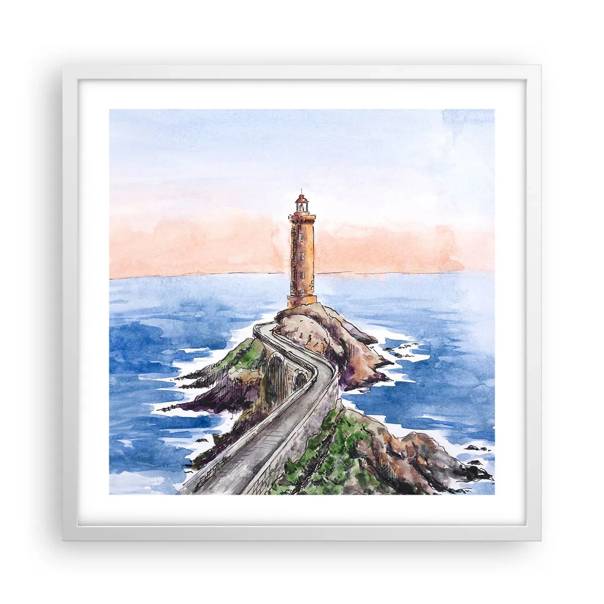 Poster in white frmae - In the Direction of the Sea - 50x50 cm