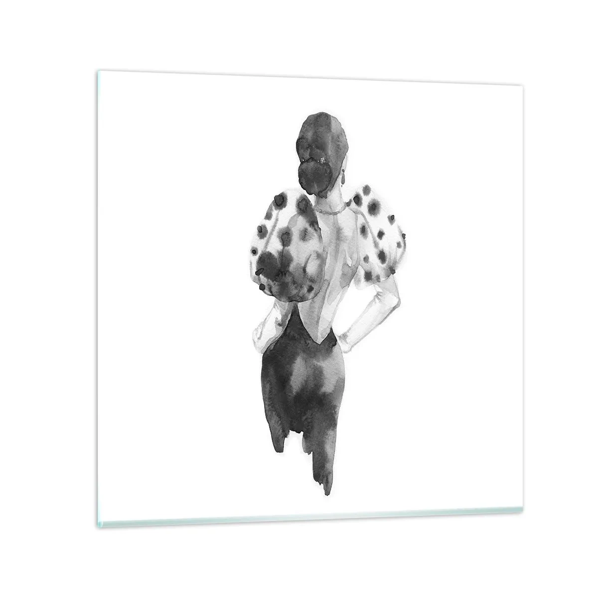 Glass picture - She Passed by - 30x30 cm