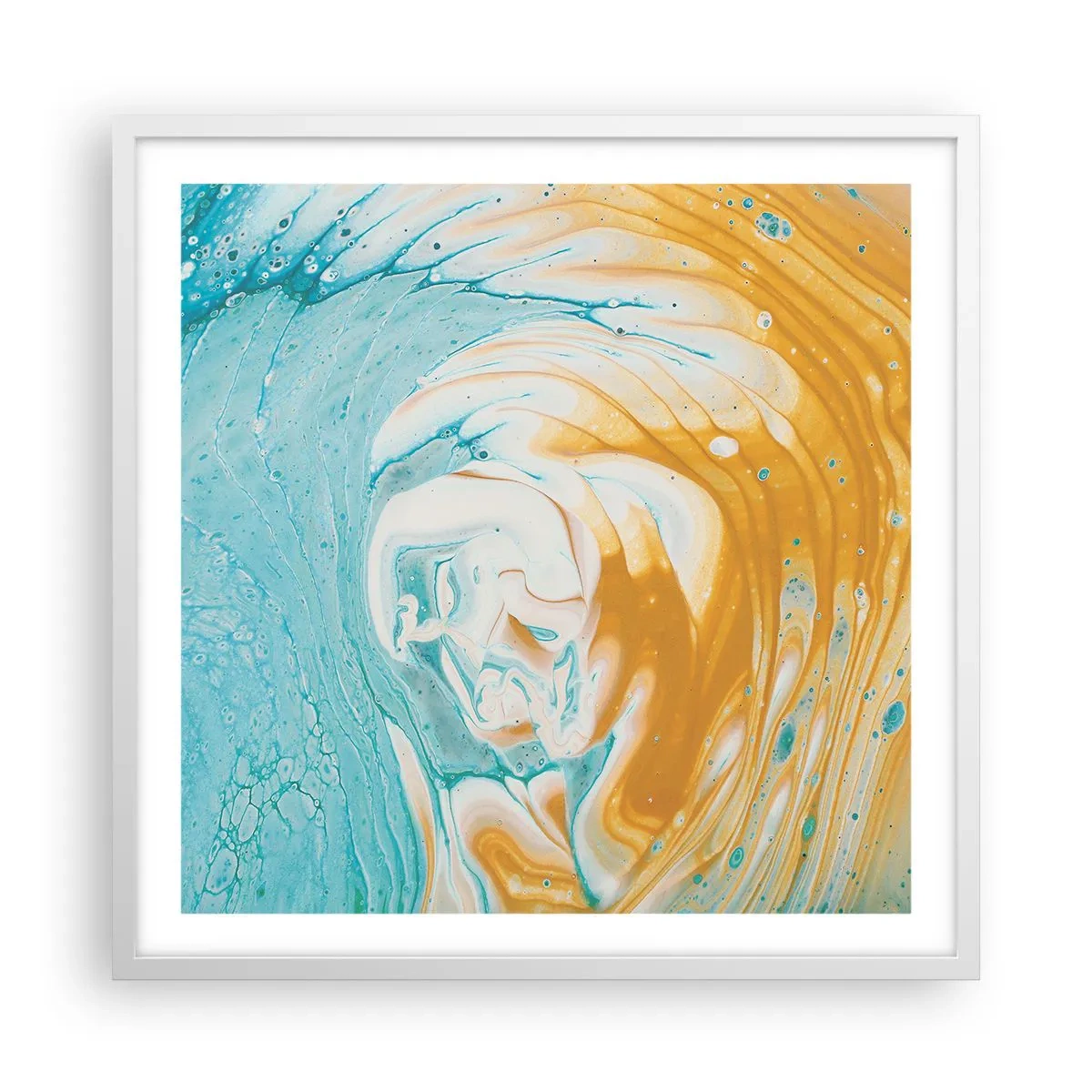 Poster in white frmae - Pastel Swirl - 60x60 cm