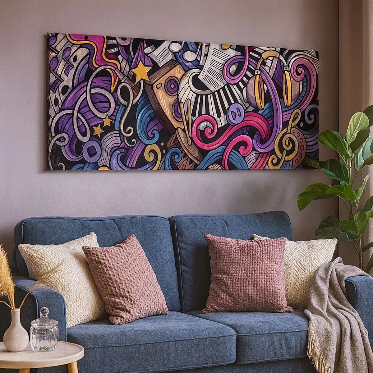 Canvas picture - Complicated Melody - 100x40 cm