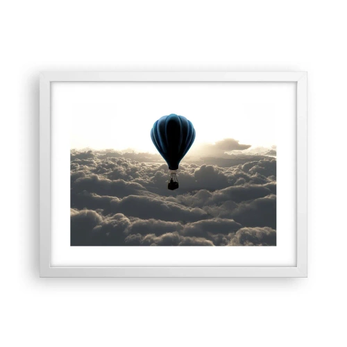 Poster in white frmae - Wanderer above Clouds - 40x30 cm