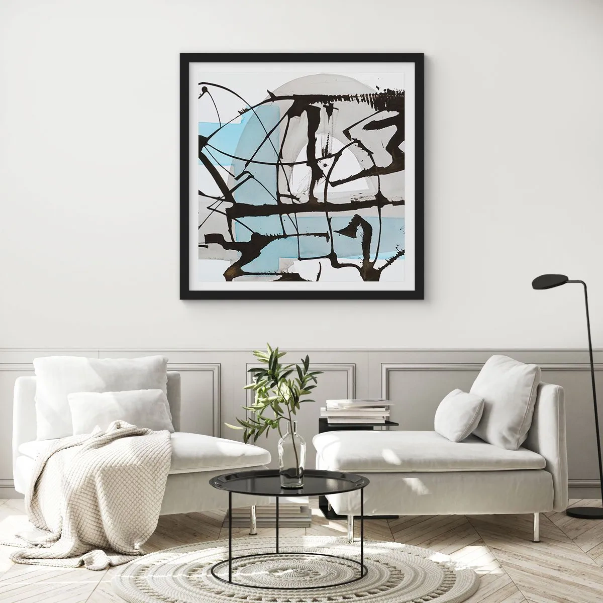 Poster in black frame - After All Blue - 30x30 cm