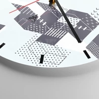 Clock face with lines