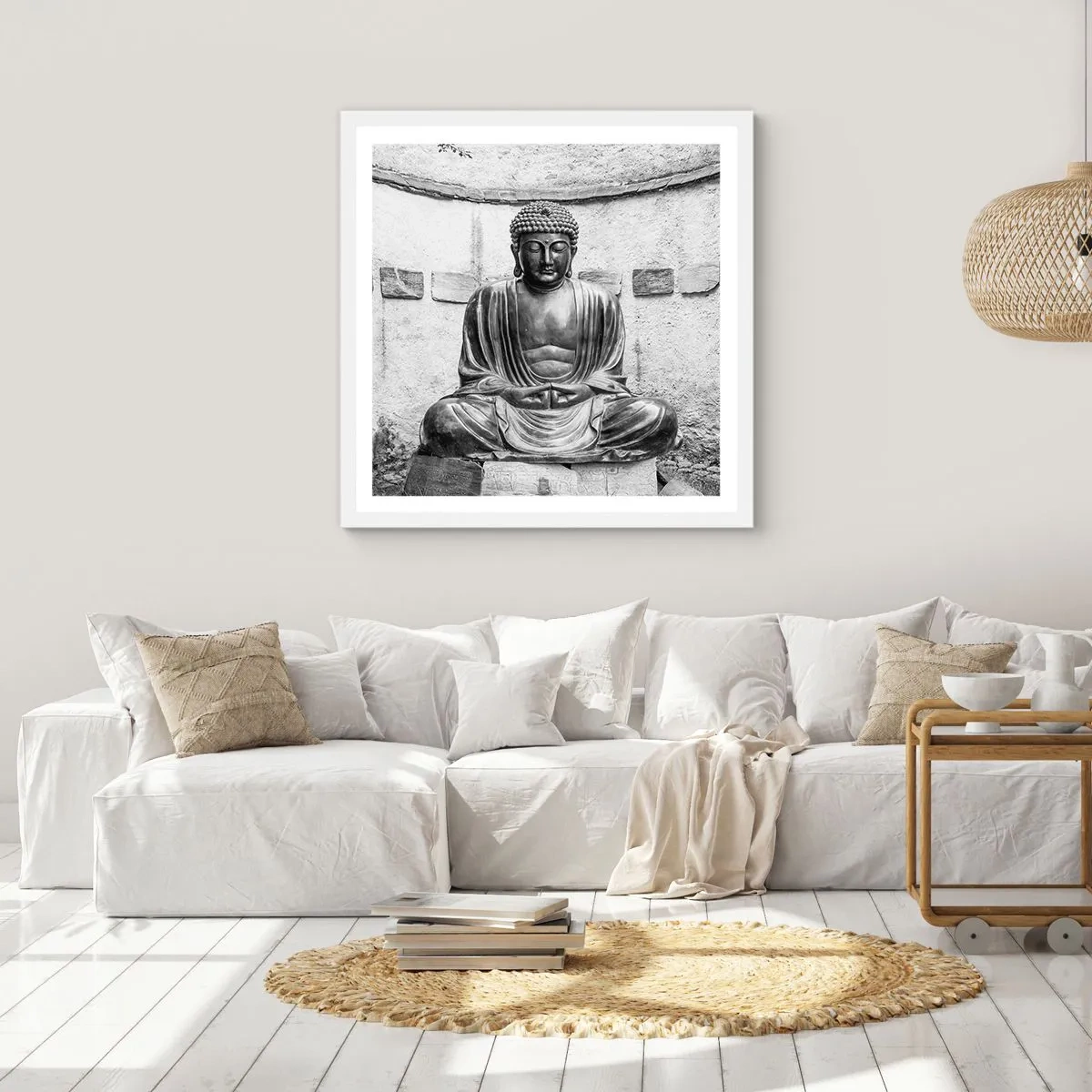 Poster in white frmae - At the Source of Peace - 50x50 cm