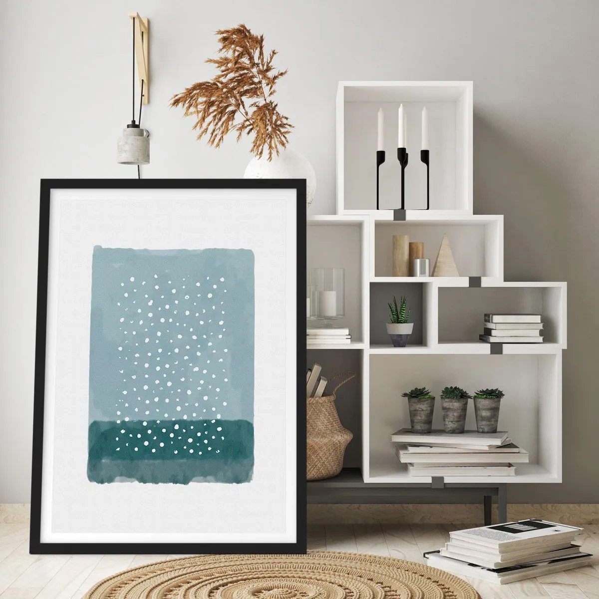 Poster in black frame - Grown on the Blue - 61x91 cm