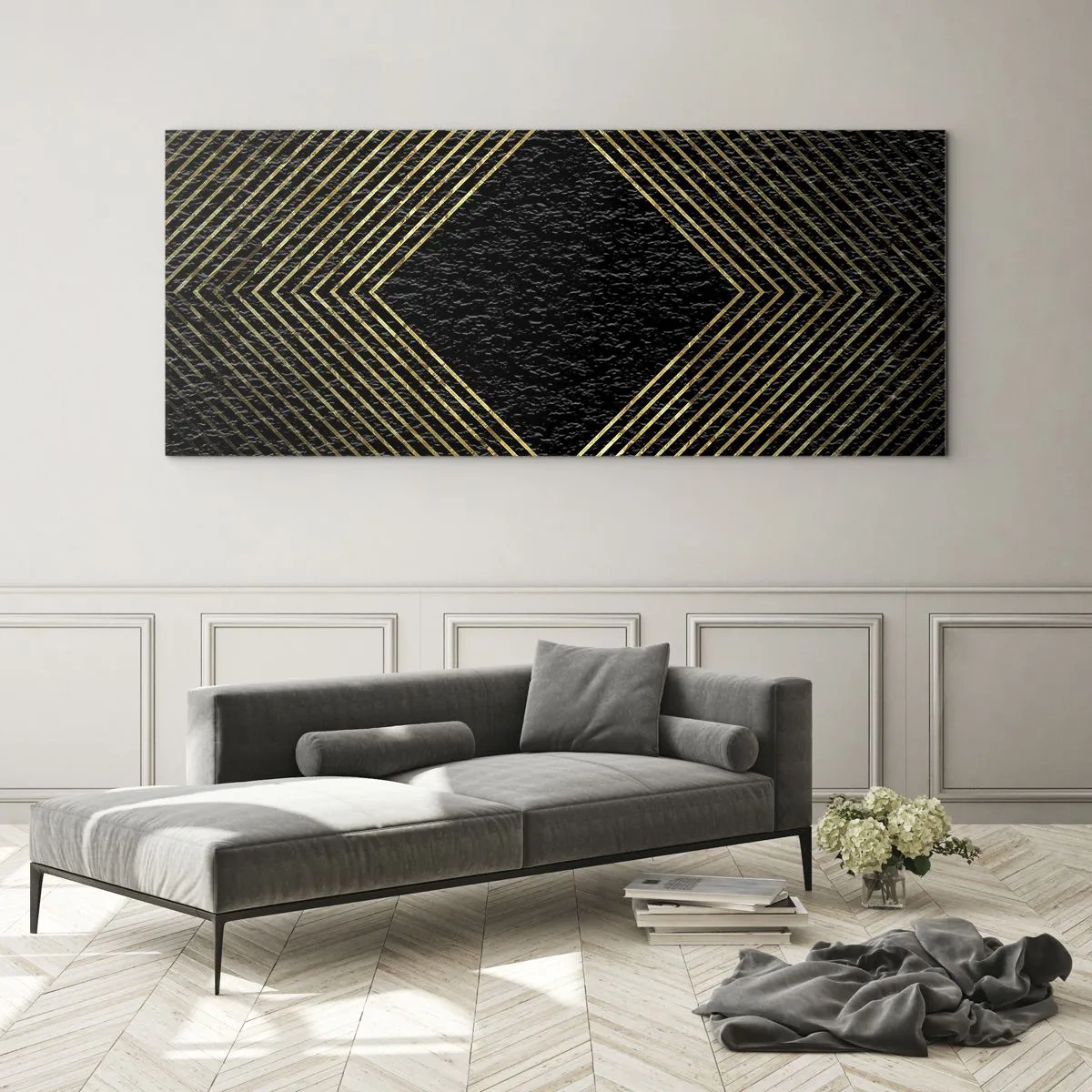 Glass picture - Geometry Glamour Style - 100x40 cm