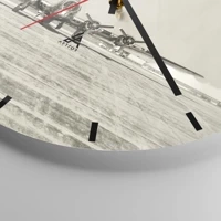 Clock face with lines