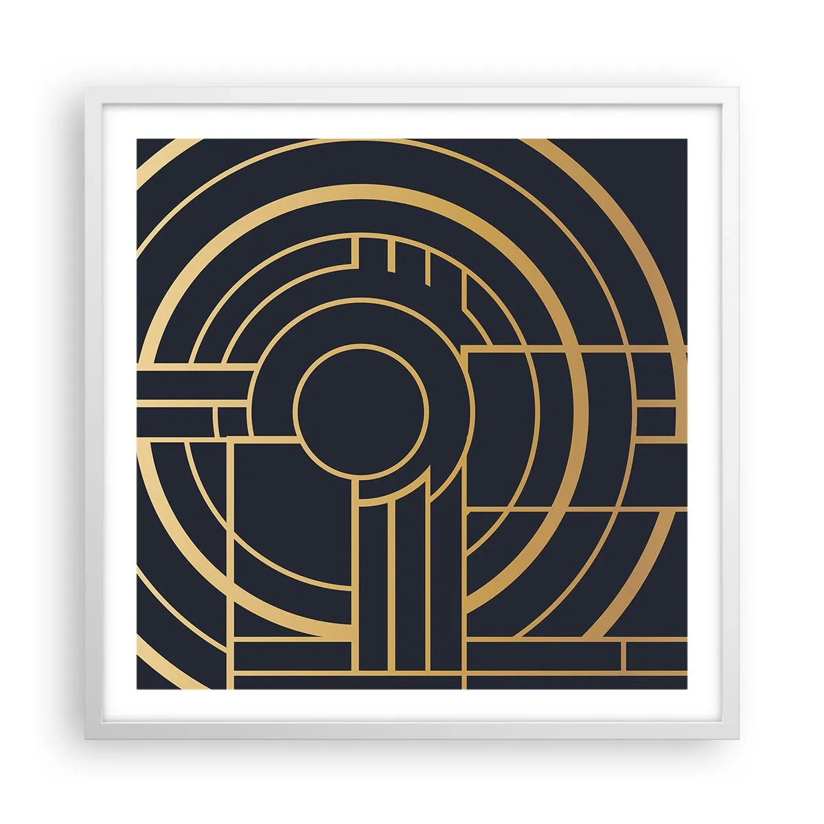 Poster in white frmae - Tour of Things - 60x60 cm