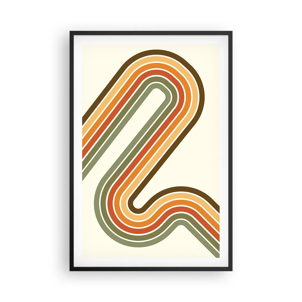 Poster in black frame - Zigzaging towards the Goal - 61x91 cm
