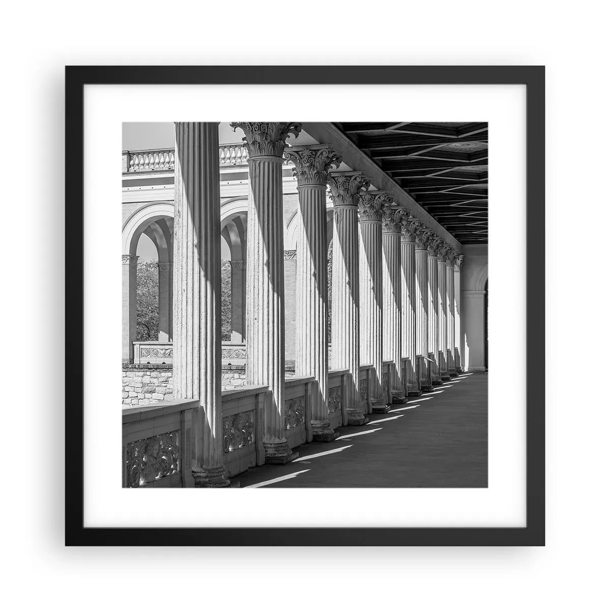 Poster in black frame - Sunny Arcade - 40x40 cm