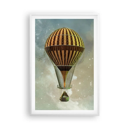 Poster in white frmae - Pioneer Flight - 61x91 cm