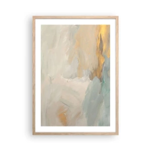 Poster in light oak frame - Abstract: Land of Gentleness - 50x70 cm