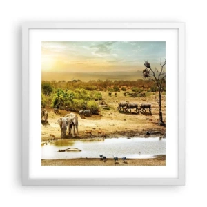 Poster in white frmae - There Is a River that Flows from Eden - 40x40 cm