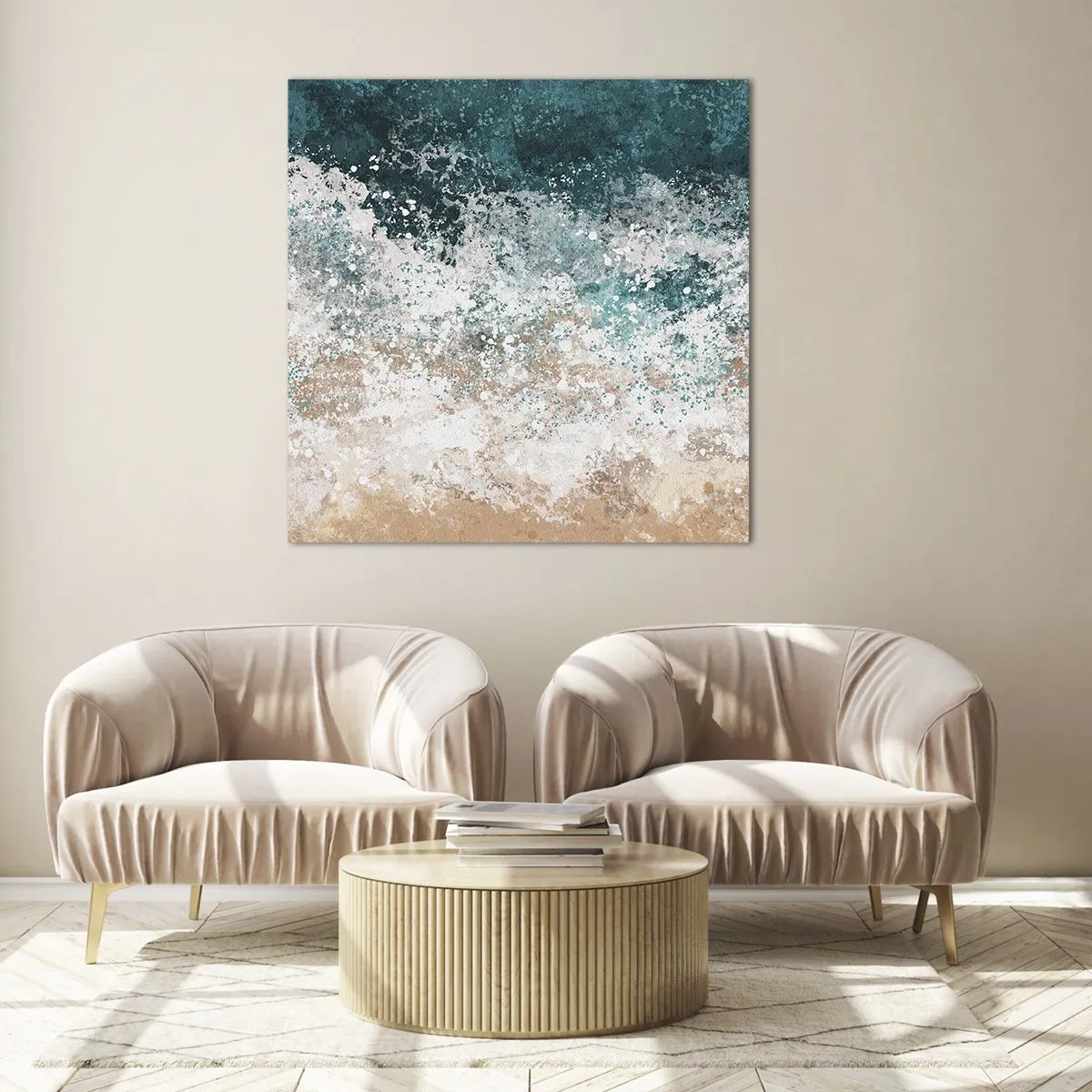 Glass picture - Sea Tales - 40x40 cm