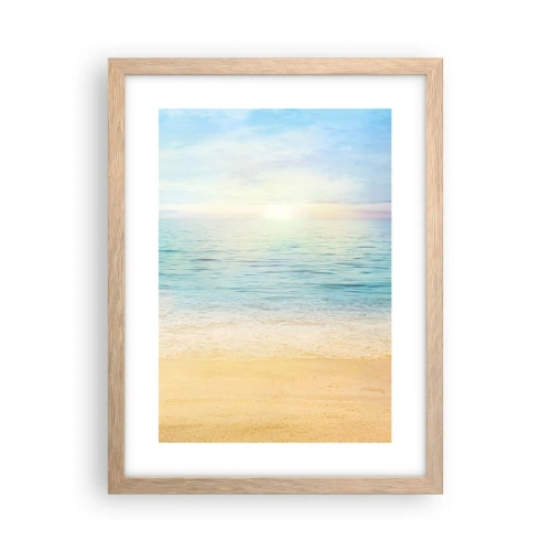 Poster in light oak frame - The Big Blue - 30x40 cm