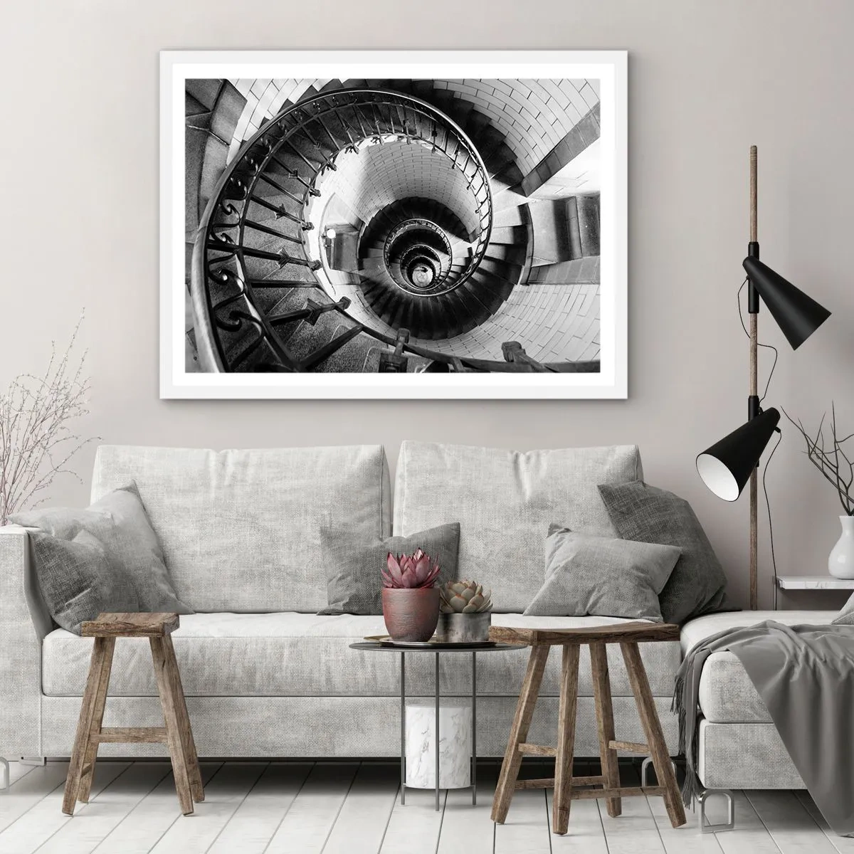 Poster in white frmae - Up and Upwards - 100x70 cm