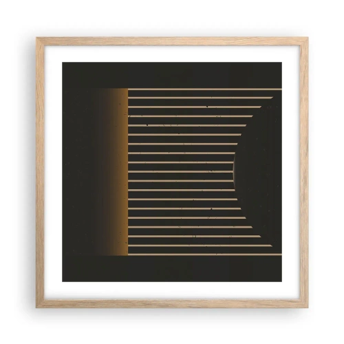 Poster in light oak frame - Investigating Darkness - 50x50 cm