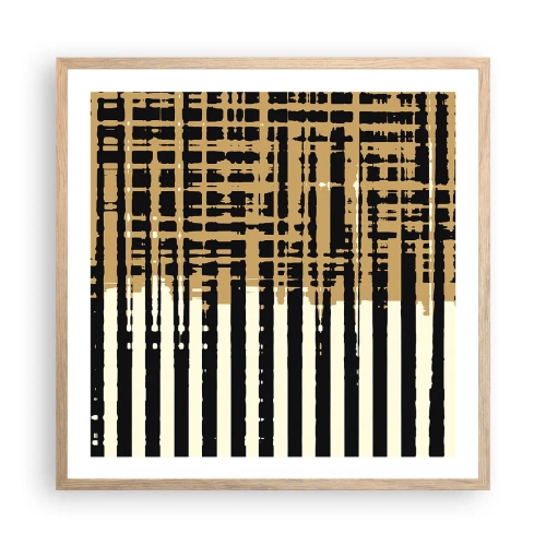 Poster in light oak frame - Architectural Abstract - 60x60 cm