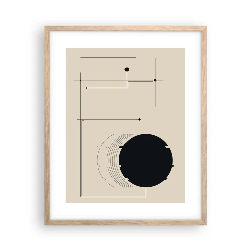 Poster in light oak frame - Springy and Dynamic Composition - 40x50 cm