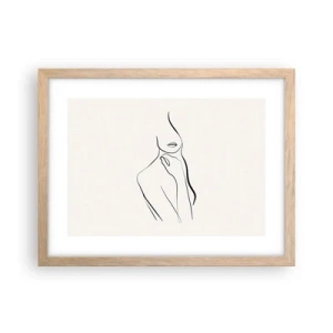 Poster in light oak frame - Wave of Melancholy - 40x30 cm