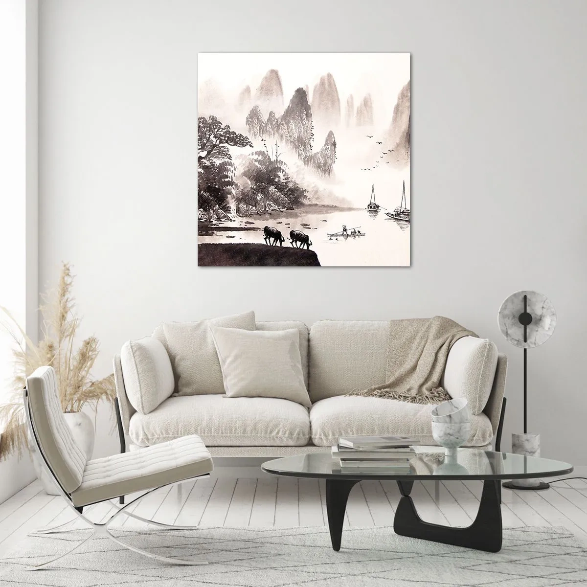 Glass picture - Everyday Life in the East - 50x50 cm