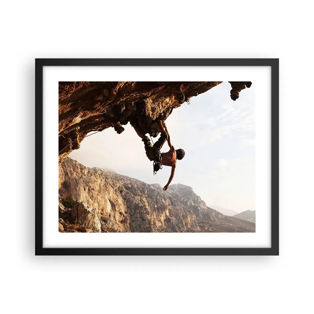 Poster in black frame - The Whole World on a Sharp Cliff - 50x40 cm
