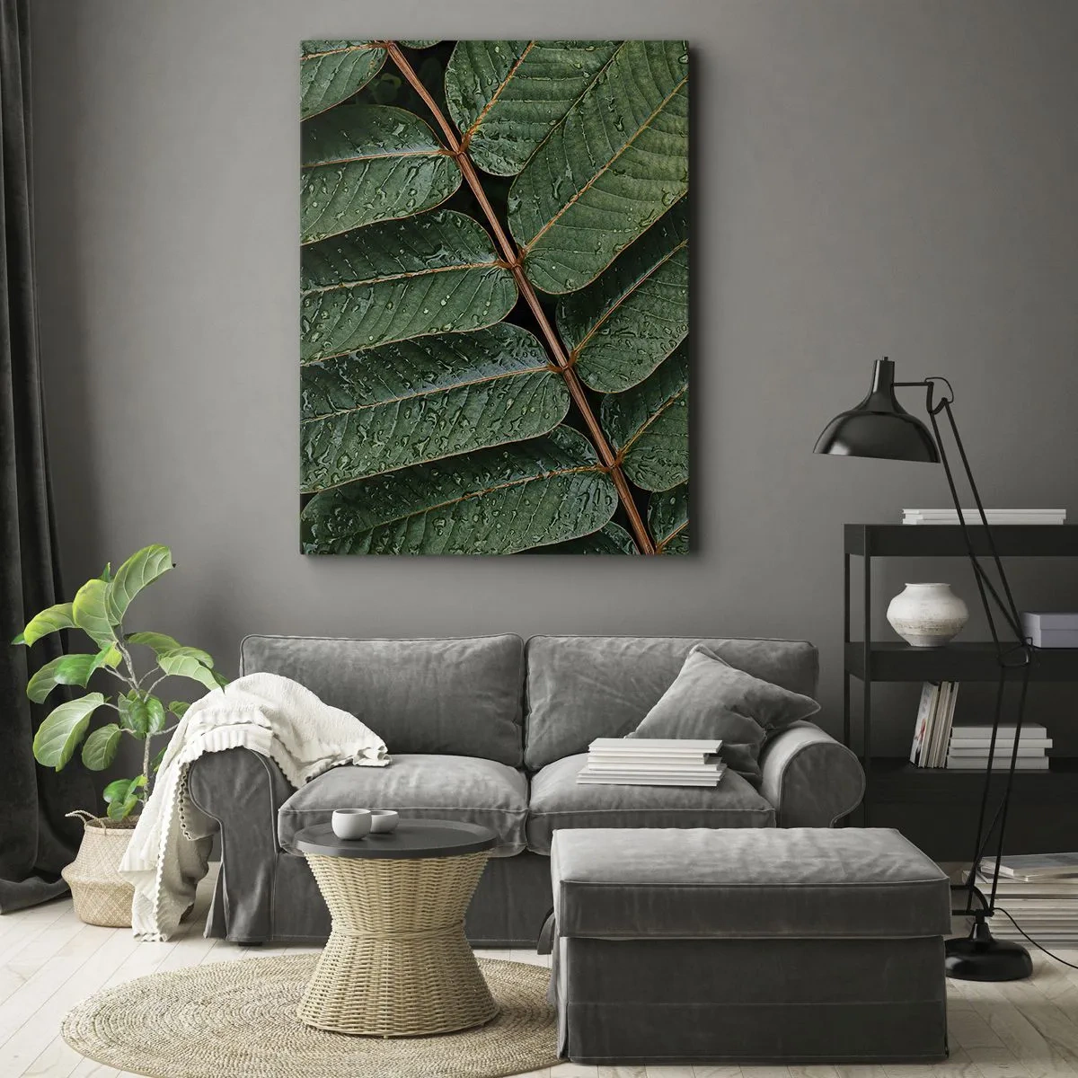 Canvas picture - In Green Rhythm - 45x80 cm