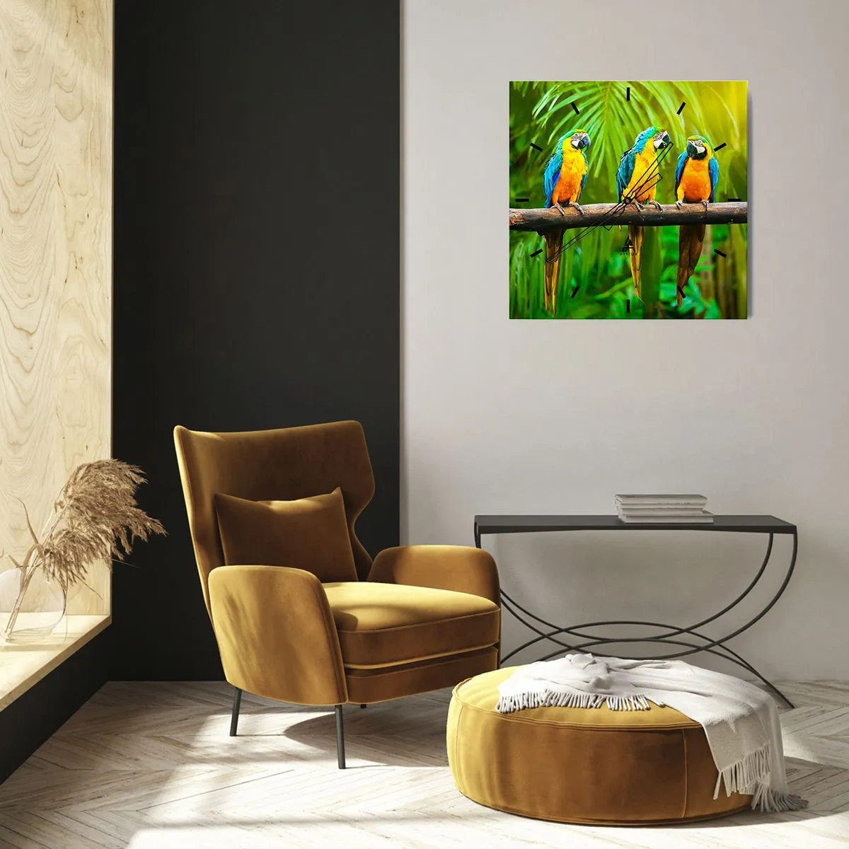 Wall clock - Clock on glass - Did You Hear that She…? - 30x30 cm