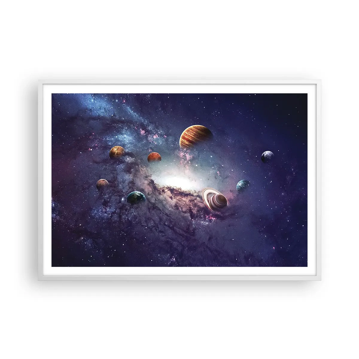 Poster in white frmae - Solar-Dancing System - 100x70 cm