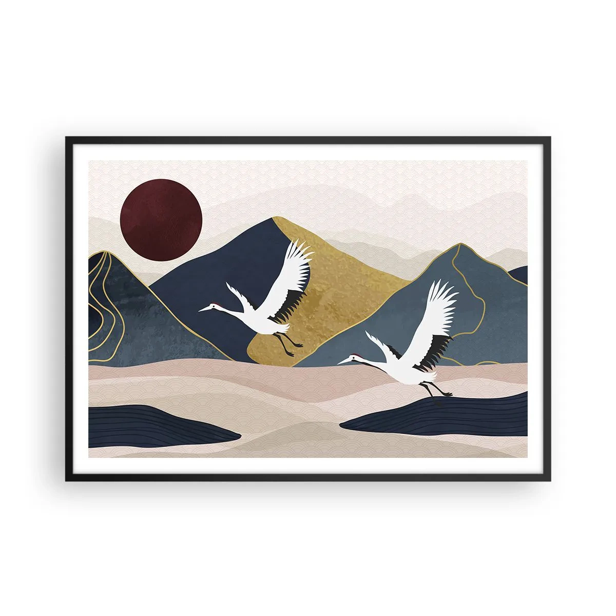 Poster in black frame - Another Day Has Flown By - 100x70 cm
