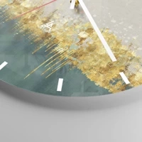 Clock face with lines