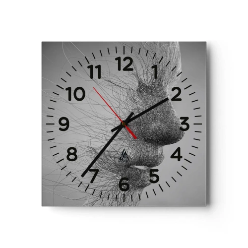 Wall clock - Clock on glass - Spirit of the Wind - 40x40 cm