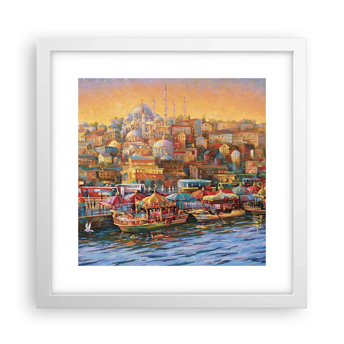 Poster in white frmae - Istanbul Story - 30x30 cm