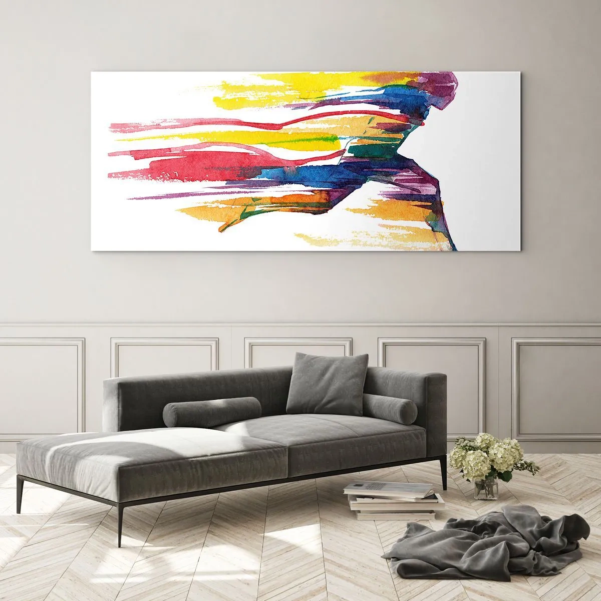 Glass picture - Run across Rainbow - 120x50 cm