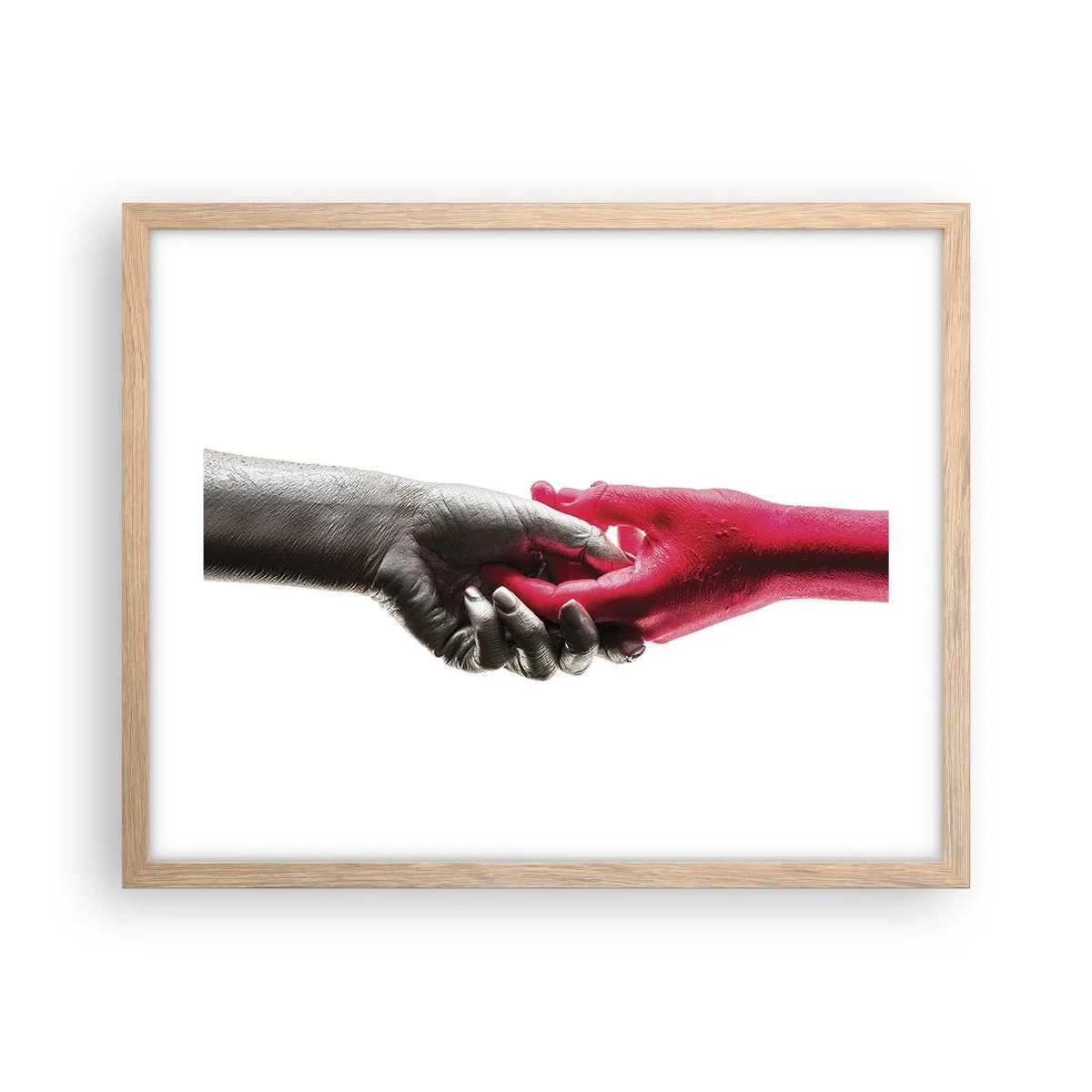 Poster in light oak frame - Together, although Different - 50x40 cm
