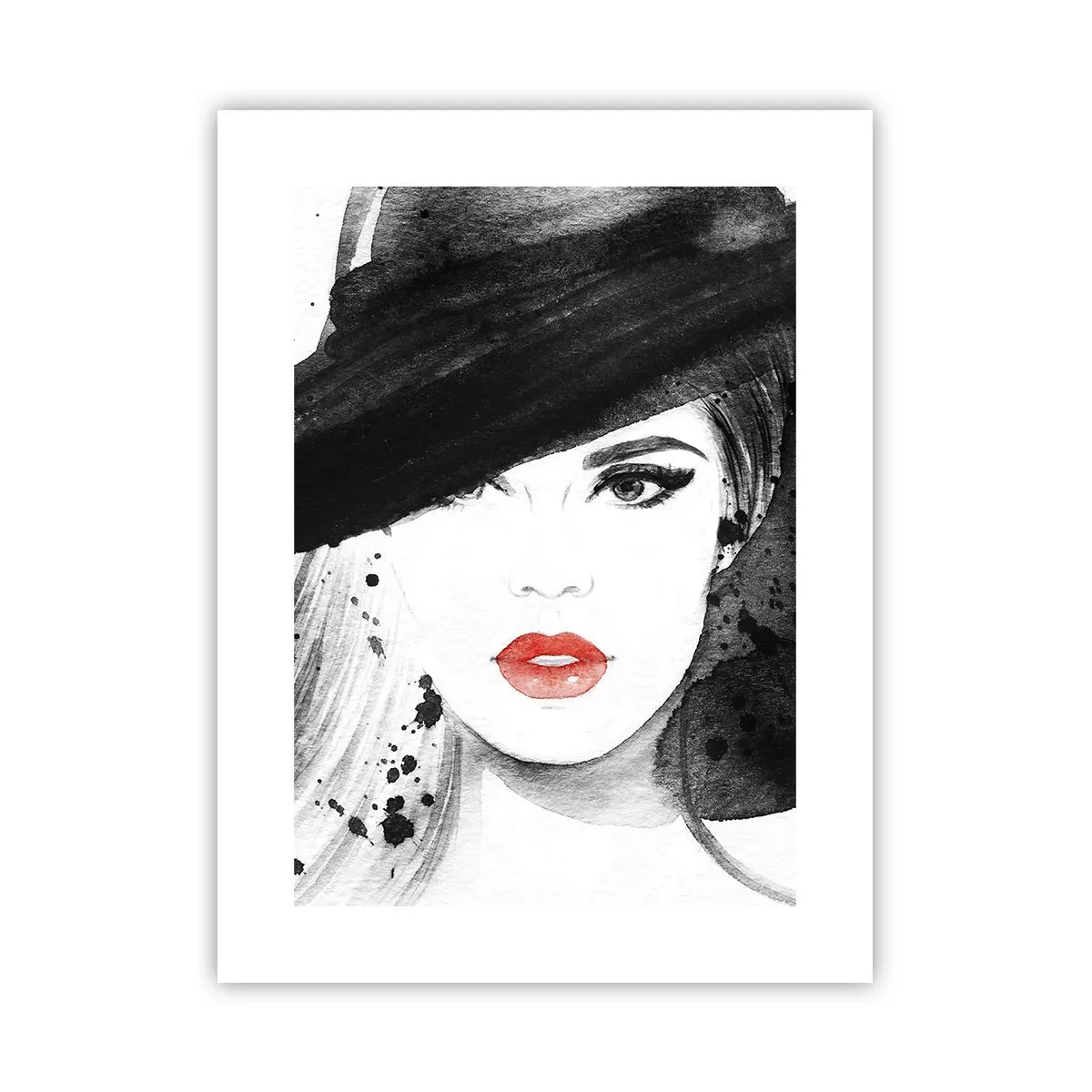 Poster - Lady in Black - 30x40 cm