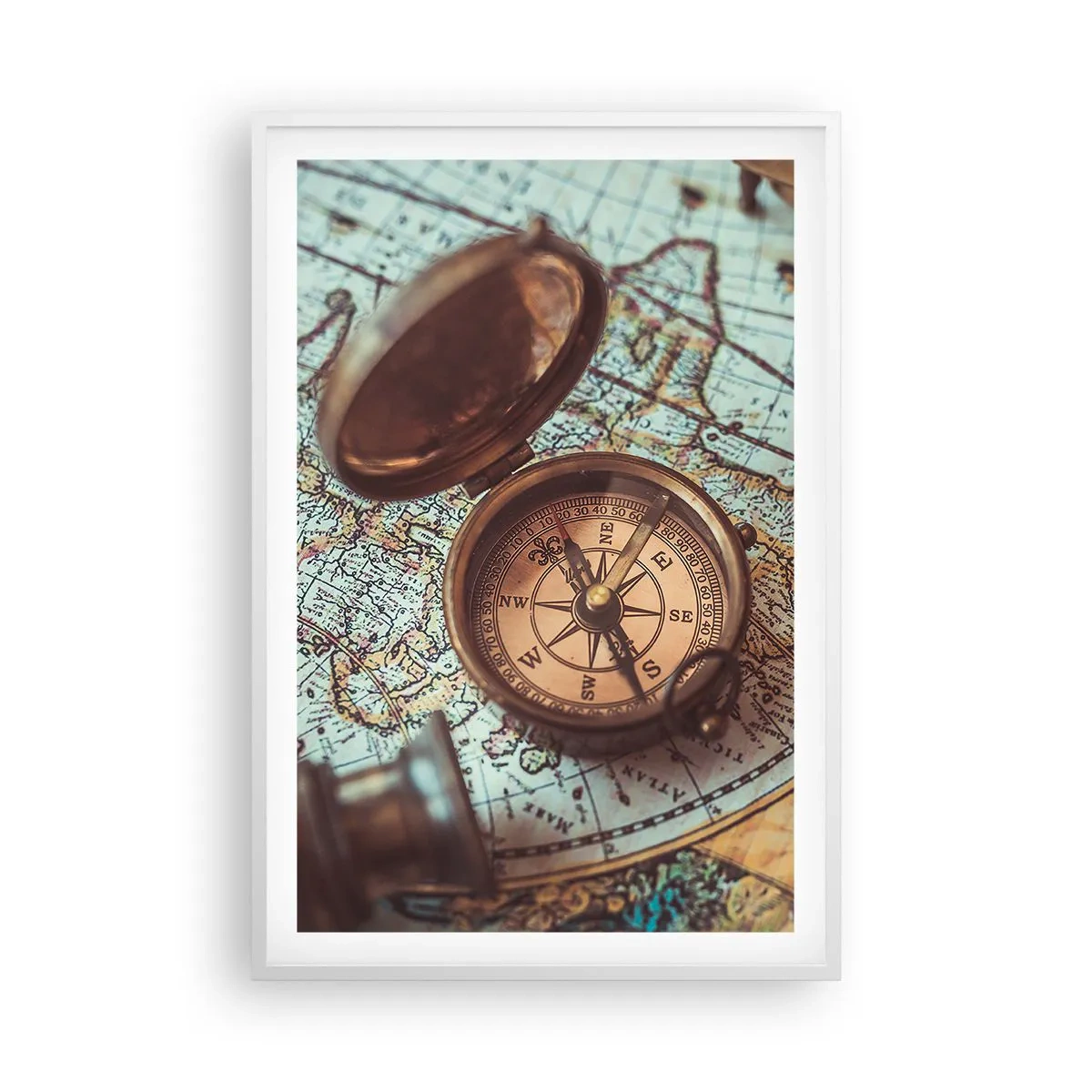 Poster in white frmae - For Adventurers - 61x91 cm