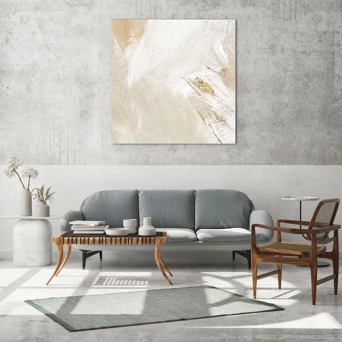 Glass picture - Pastel Composition - 50x50 cm