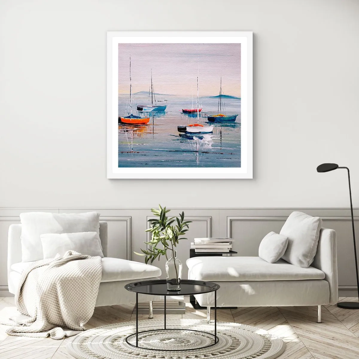 Poster in white frmae - Deserved Rest - 40x40 cm