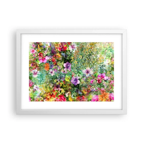 Poster in white frmae - Lost in the Flowers - 40x30 cm