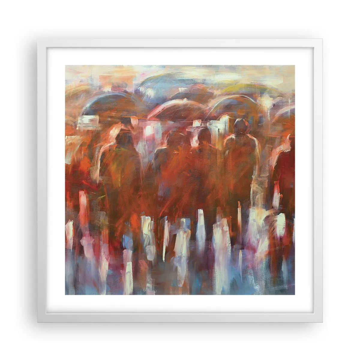 Poster in white frmae - Equal in Rain and Fog - 50x50 cm