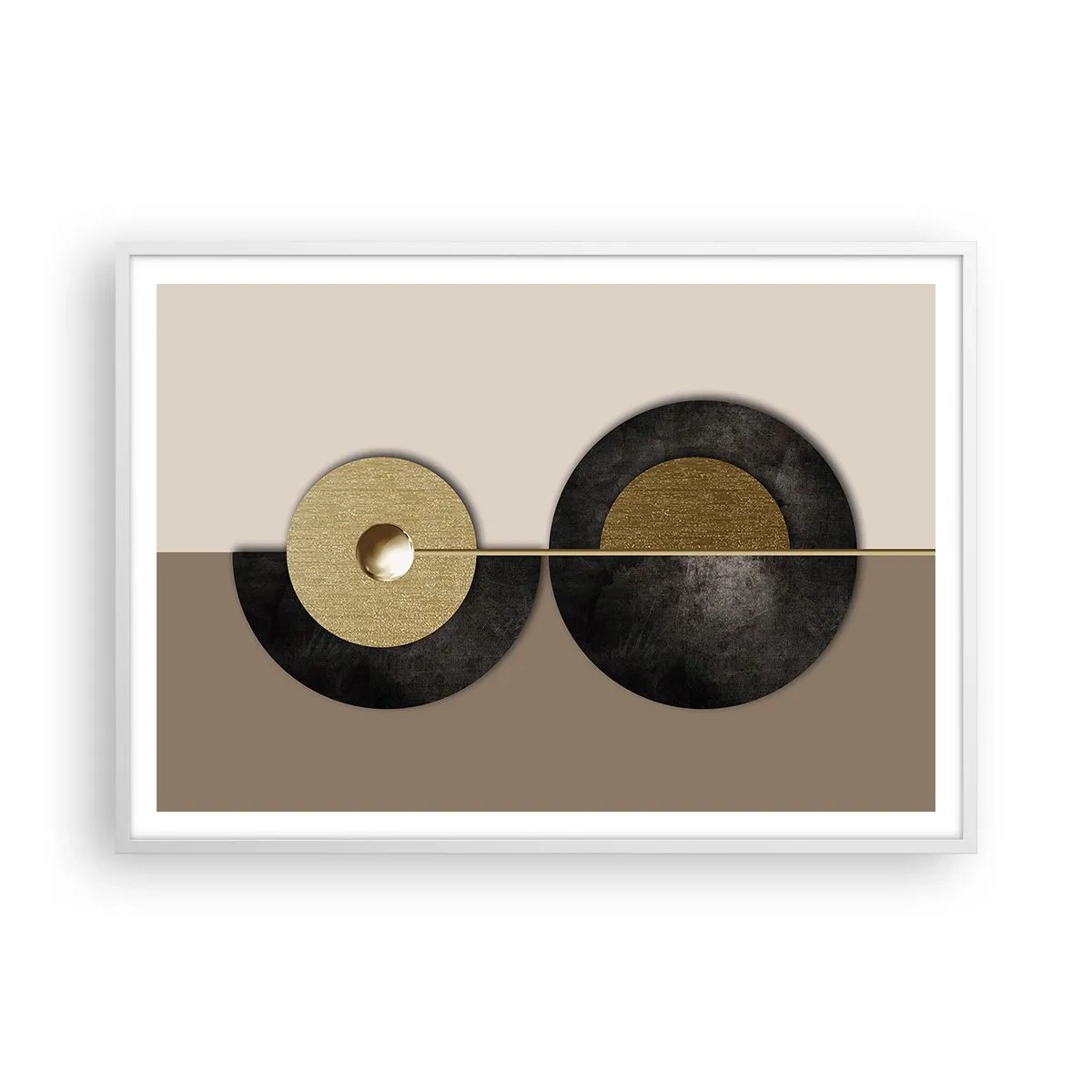 Poster in white frmae - Variations on Wheel - 100x70 cm