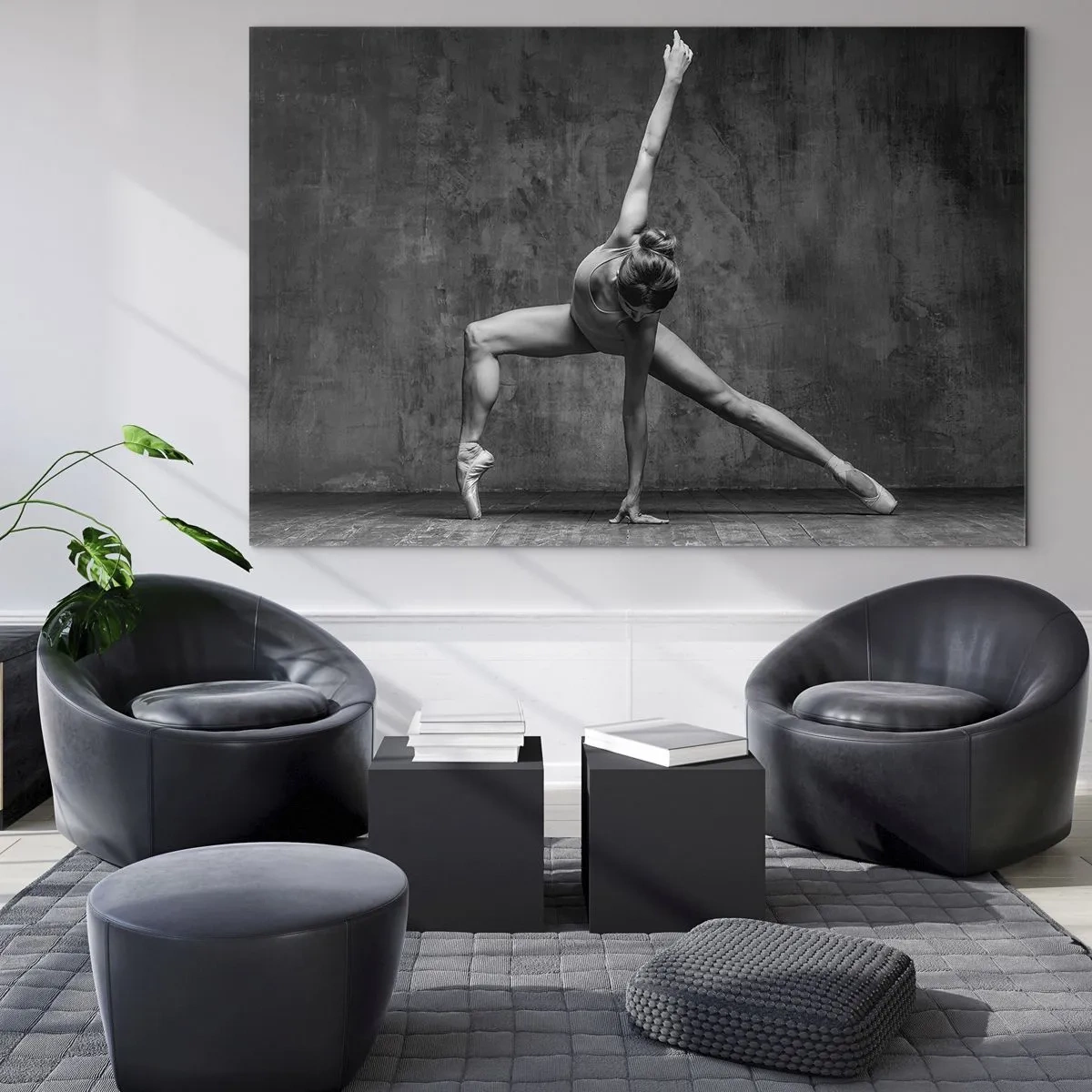 Glass picture - A dancer in an artistic pose - 70x50cm - Ideal of Balance - Modern wall decoration for the living room and bedroom ARTTOR