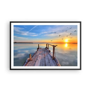 Poster in black frame - Walk towards the Sun - 91x61 cm