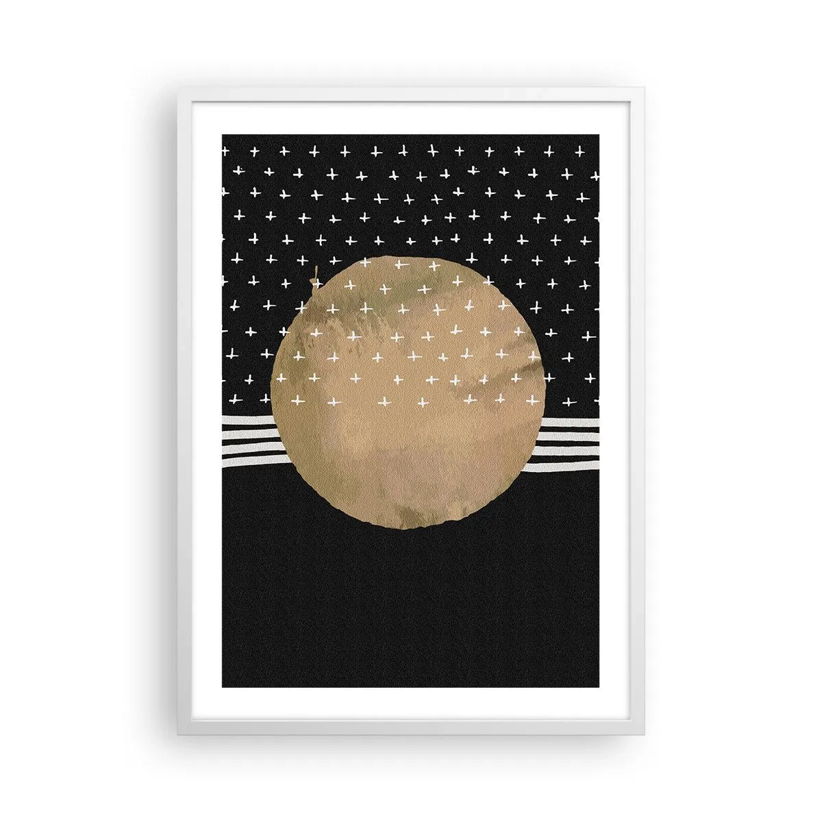 Poster in white frmae - Composition: Flag of Galaxy - 50x70 cm