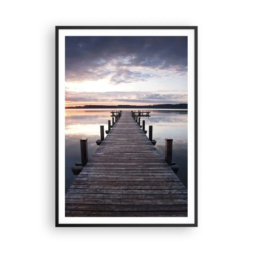 Poster in black frame - Quiet Border of Night and Day - 70x100 cm